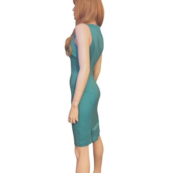 Marciano Cocktail Dress Sheath Special Occasion Faux Turquoise Bodice XS-S Fancy - Picture 10 of 15